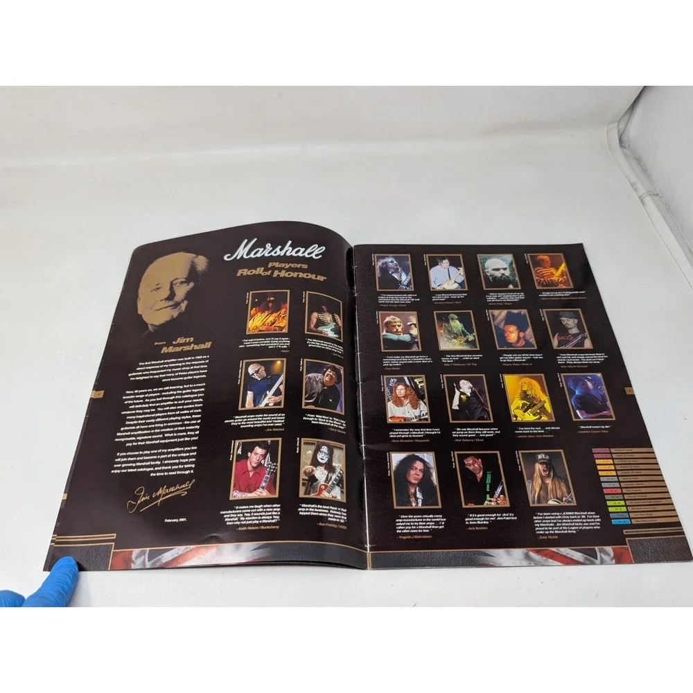2001 Marshall Amplifiers Catalog Book Electric Music Gear Catalogue